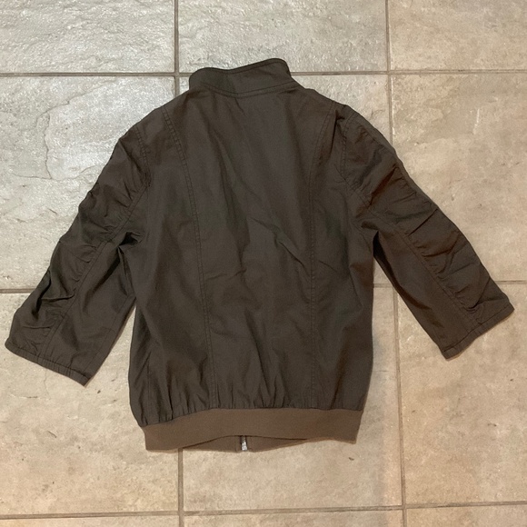 Casual zip up, mid sleeve cotton jacket, women’s size small - Picture 5 of 9